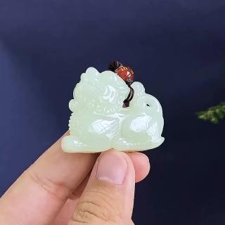 可玉可求和田玉吊坠 男士双貔貅玉石项链 款一m3603p