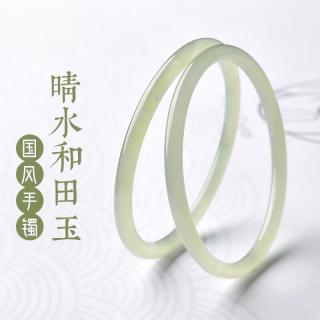 dr-flvvs和田玉手镯晴水天l然女青海料镯子玉石玉镯